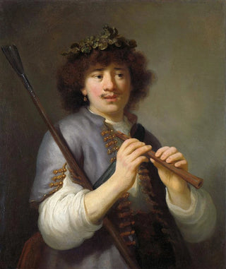 Govert Flinck - Rembrandt as a Shepherd with a Staff and Flute.webp