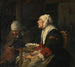 Łaska przed obiadem, starsza para siedząca przy stole - Abraham Van Dijck — widok dzieła