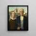 gotycki amerykański - Grant Wood — oprawiony obraz na ścianie