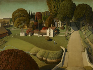 Miejsce urodzenia Herberta Hoovera, West Branch, Iowa - Grant Wood — widok dzieła
