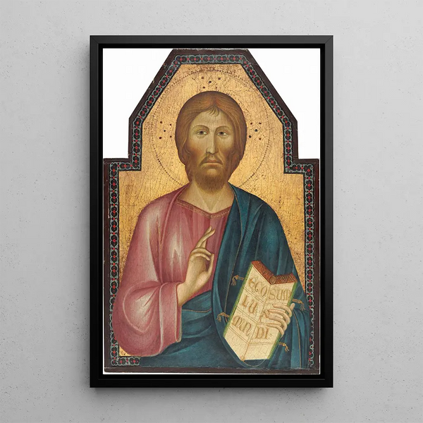Chrystus błogosławiący - Grifo di Tancredi — oprawiony obraz na ścianie