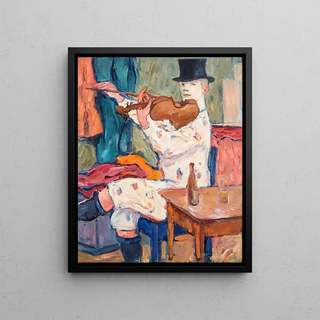 Gsta Von Hennigs - A Clown Playing the Violin.webp