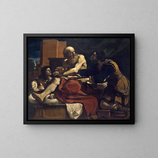Jacob błogosławiący synów Józefa - Guercino — oprawiony obraz na ścianie
