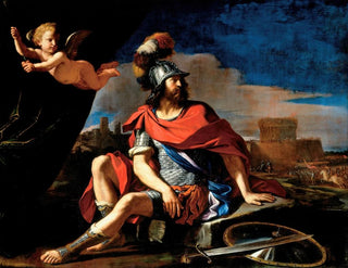 Mars z Kupidynem - Guercino — widok dzieła