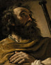 Święty Aleksy w brązowym szaliku trzymający kij - Guercino — widok dzieła