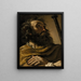Święty Aleksy w brązowym szaliku trzymający kij - Guercino — oprawiony obraz na ścianie