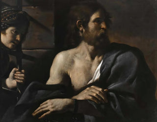 Święty Jan Chrzciciel w więzieniu odwiedzany przez Salome - Guercino — widok dzieła