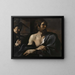 Święty Jan Chrzciciel w więzieniu odwiedzany przez Salome - Guercino — oprawiony obraz na ścianie