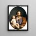 Święty Józef z Dzieciątkiem Jezus - Guercino — oprawiony obraz na ścianie