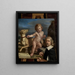 Autorski obraz przedstawiający autoportret przed obrazem Amor Fedele - Guercino — oprawiony obraz na ścianie