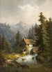 Młyn wodny w górach - Guido Hampe — widok dzieła