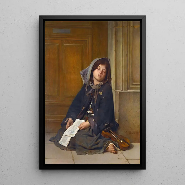 La Mendiante - Guillaume Charles Brun — oprawiony obraz na ścianie