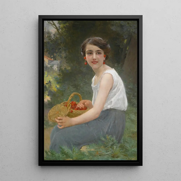 La fille aux cerises - Guillaume Seignac — oprawiony obraz na ścianie