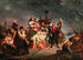 "Le Départ pour l'Amérique lub załadunek na Mayflower" - Gustaf Wappers — widok dzieła
