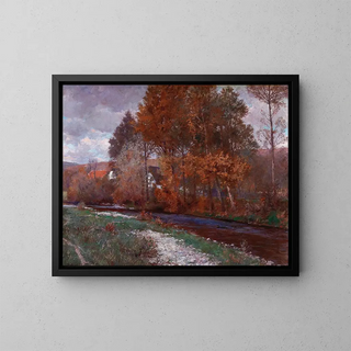 Sur la Krems - Gustav Bamberger — oprawiony obraz na ścianie