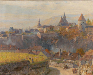 Widok na Krems w Wachau - Gustav Bamberger — widok dzieła