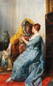 Dama w boudoirze - Gustav Holweg-Glantschnigg — widok dzieła