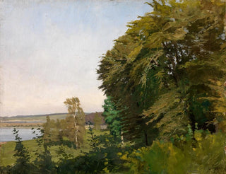 Krajobraz z Szlezwiku-Holsztynu - Gustav Kampmann — widok dzieła