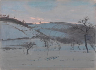 Poranny zimowy w Grötzingen - Gustav Kampmann — widok dzieła