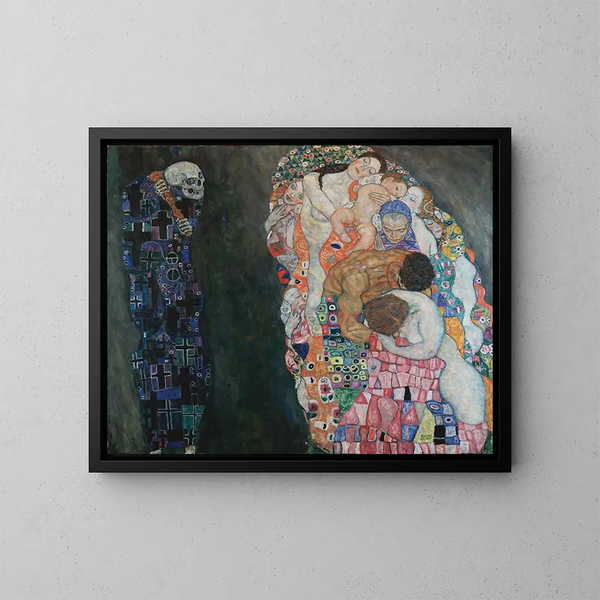 La Mort et la Vie - Gustav Klimt — oprawiony obraz na ścianie