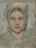 Studium głowy dziewczynki Hana - Gustav Klimt — widok dzieła