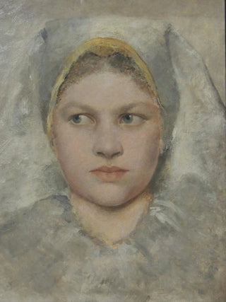 Gustav Klimt - Head Study of a Girl von Hana.webp