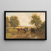 Troupeau de vaches dans un vaste paysage - Gustav Ranzoni — oprawiony obraz na ścianie