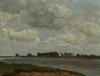 na brzegach Waal - Gustav Schönleber — widok dzieła