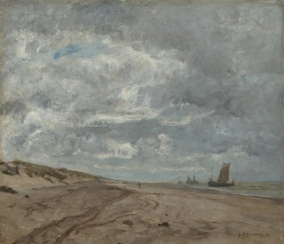 Plaża w Scheveningen - Gustav Schönleber — widok dzieła