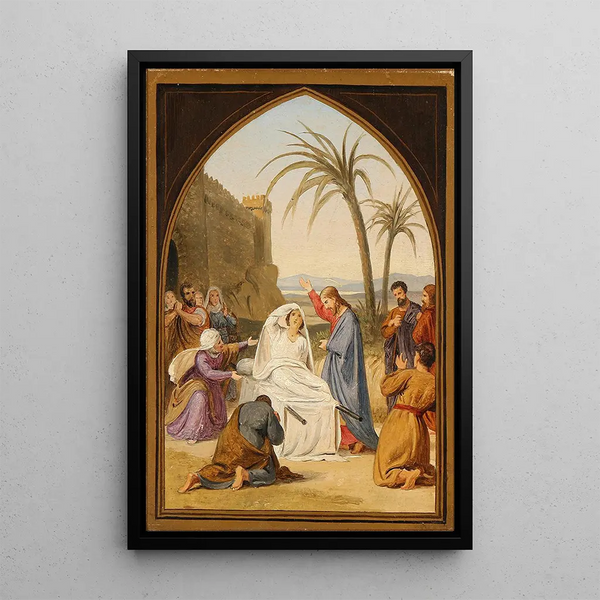 La fille de Jaïre - Gustav Theodor Wegener — oprawiony obraz na ścianie