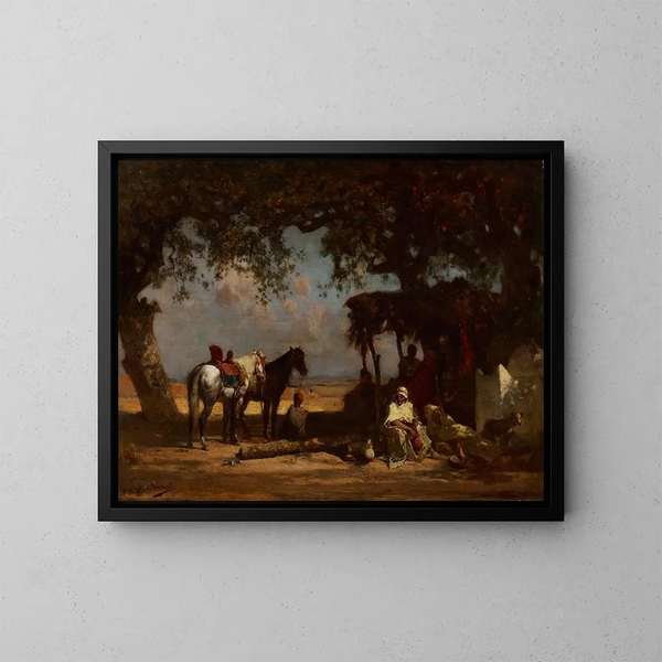 Arabskie obozowisko - Gustave-Achille Guillaumet — oprawiony obraz na ścianie