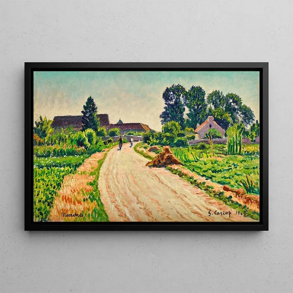 Le chemin de Mandres - Gustave Cariot — oprawiony obraz na ścianie