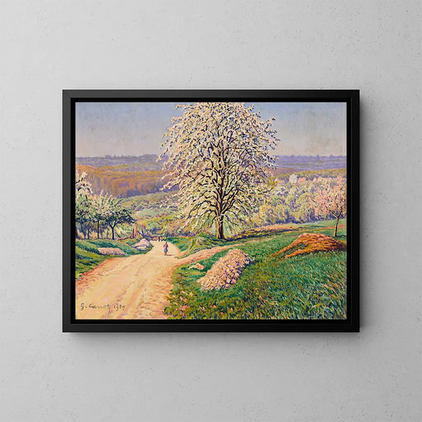 Les pommiers en fleurs - Gustave Cariot — oprawiony obraz na ścianie