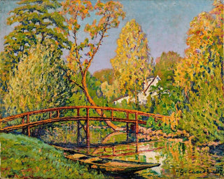 Prigny, most na Yerres - Gustave Cariot — widok dzieła