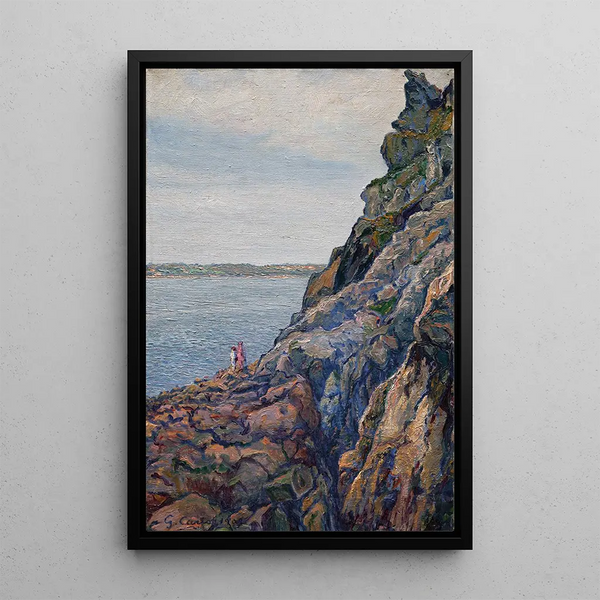 Studium skał w Perros-Guirec - Gustave Cariot — oprawiony obraz na ścianie