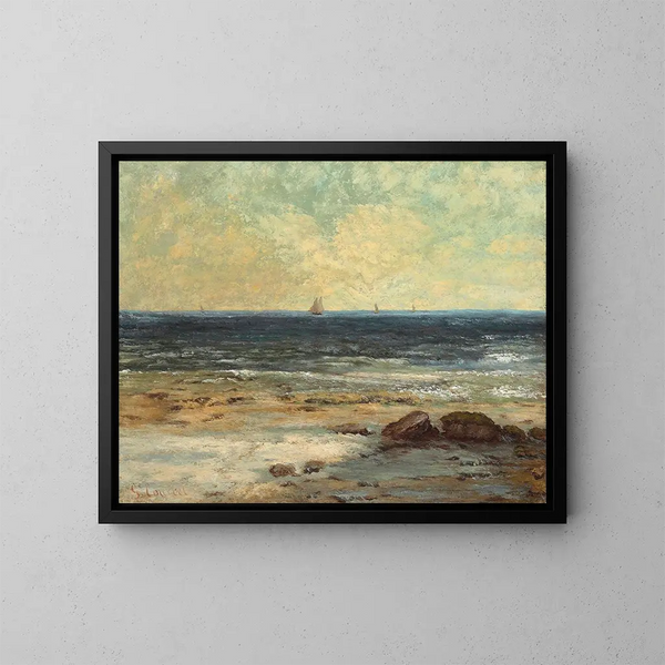 Bords de la mer à Palavas - Gustave Courbet — oprawiony obraz na ścianie