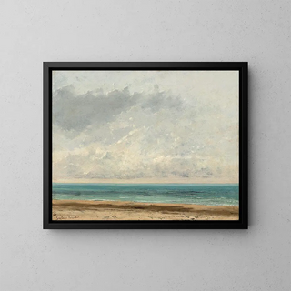 Spokojne morze - Gustave Courbet — oprawiony obraz na ścianie