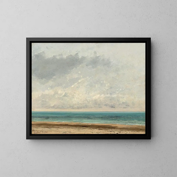 Spokojne morze - Gustave Courbet — oprawiony obraz na ścianie