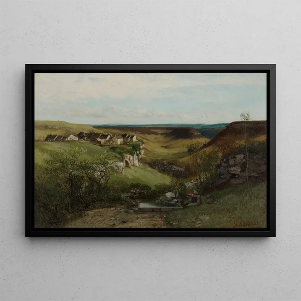 Château d'Ornans - Gustave Courbet — oprawiony obraz na ścianie