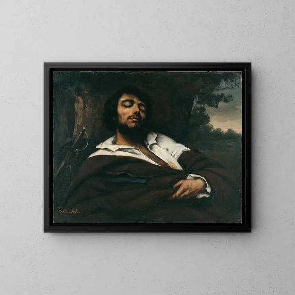 Le blessé - Gustave Courbet — oprawiony obraz na ścianie