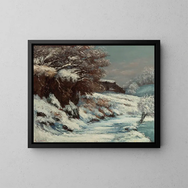 Efekt śniegu - Gustave Courbet — oprawiony obraz na ścianie