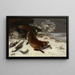 Lis w śniegu - Gustave Courbet — oprawiony obraz na ścianie