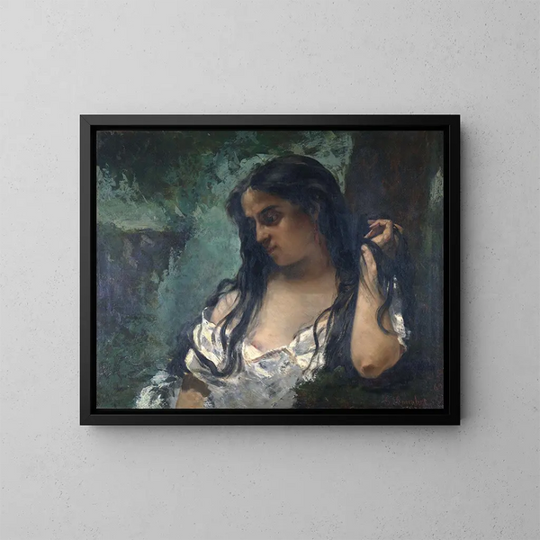 Gitan w refleksji - Gustave Courbet — oprawiony obraz na ścianie