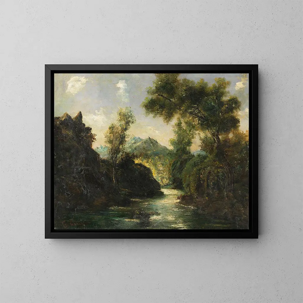 W Alpach Szwajcarskich - Gustave Courbet — oprawiony obraz na ścianie