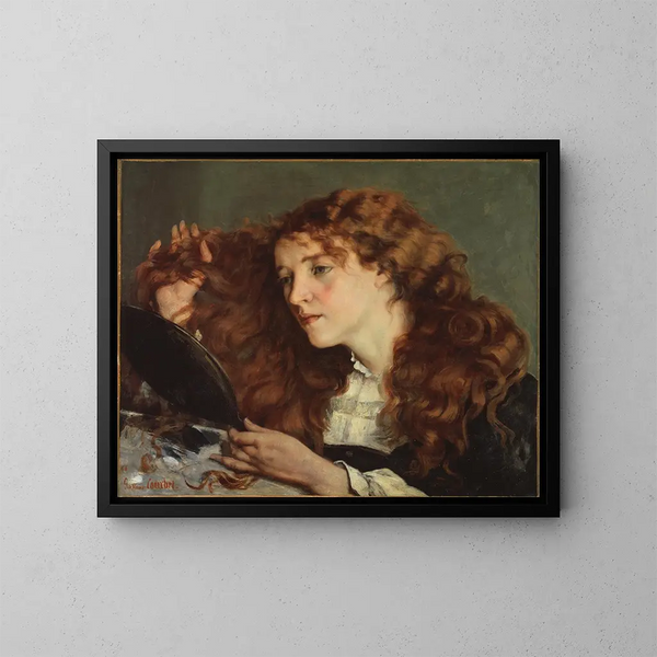 Jo, piękna irlandzka dziewczyna - Gustave Courbet — oprawiony obraz na ścianie
