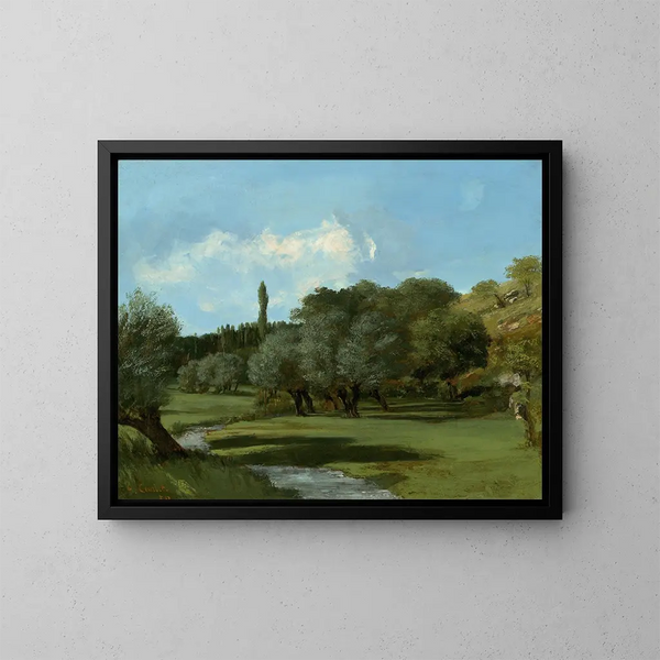 La Bretonnerie w departamencie Indre - Gustave Courbet — oprawiony obraz na ścianie