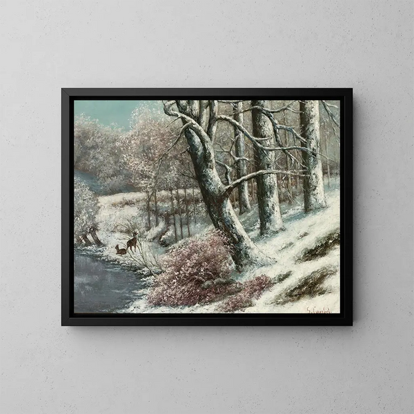 La forteresse en hiver - Gustave Courbet — oprawiony obraz na ścianie