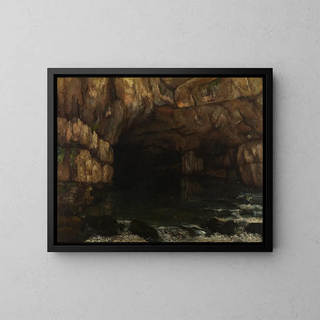 La source de la Loue - Gustave Courbet — oprawiony obraz na ścianie