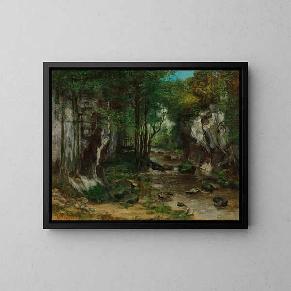 Rzeka Puits Noir - Gustave Courbet — oprawiony obraz na ścianie