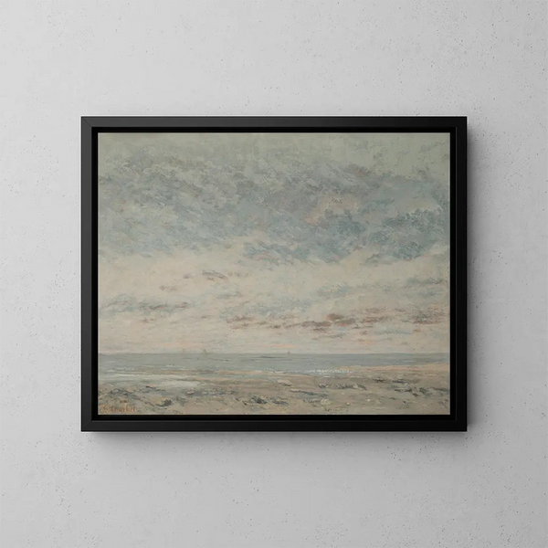 Niska morze w Trouville - Gustave Courbet — oprawiony obraz na ścianie